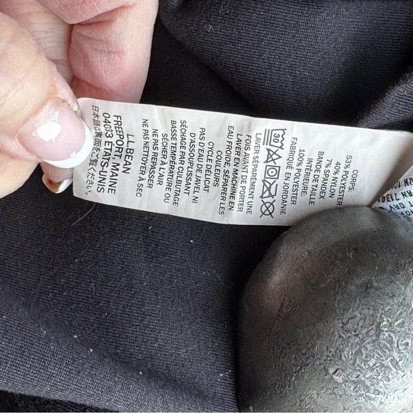 L.L. Bean BLACK Fleece Pants - Picture 5 of 6